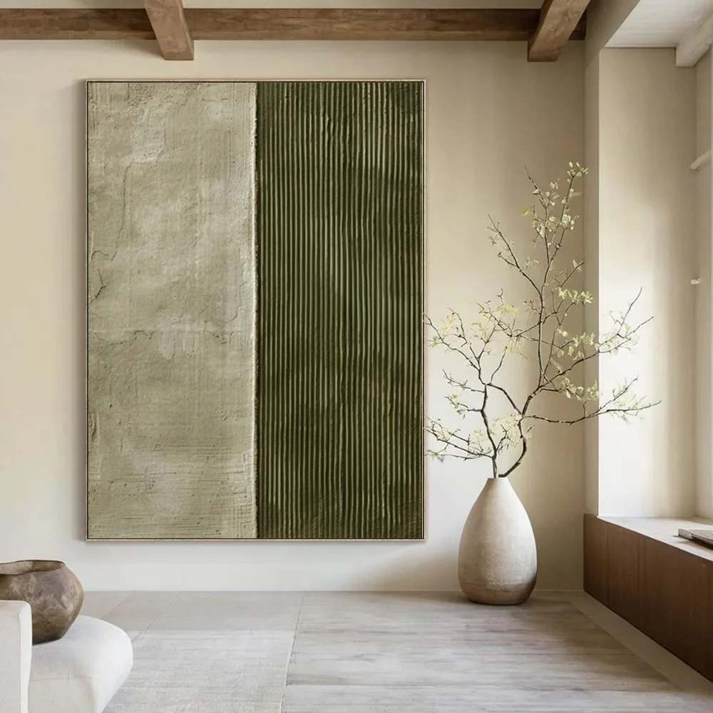Neutrals Original Split Textured Oversized Canvas Artwork APCK9